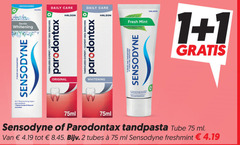  paradontax sensodyne tandpasta 1 2 gevoeligheid daily care gentle whitening tandartsen tandvlees expert des parodontax original fresh mint 24 7 bescherming starke tanden 75ml tube ml tubes freshmint 