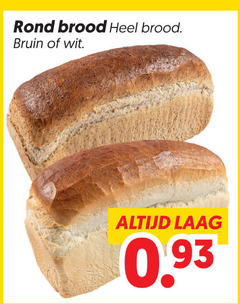  brood rond bruin wit laag 