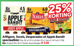  desperados apple bandit affligem texels speciaalbieren appelcider 6 30 33 6x 300ml cider speciaalbier original juicy skuumkoppe fles blik pack 
