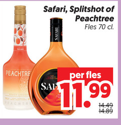  peach tree safari likeur peachtree safira fles 
