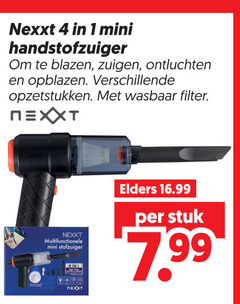  1 4 nexxt mini handstofzuiger blazen zuigen ontluchten opblazen opzetstukken wasbaar filter multifunctionele stofzuiger 4in1 elders stuk 