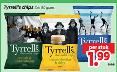  tyrells chips 150 zak tyrrells cooked crisps sea salt cider vinegar mature cheddar chive stuk 