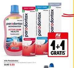  paradontax mondwater tandpasta 1 2 expert care parodontax active gum health tandvlees fresh mint 500ml daily des original 75ml fluoride tubes ml 