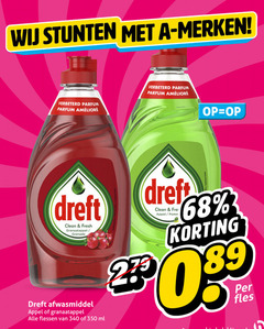  350 stunten merken parfum dreft clean fresh granaatappel grenade afwasmiddel appel flessen ml 23 fles 