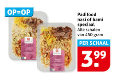  padifood oosterse maaltijd 450 nasi bami schalen schaal 