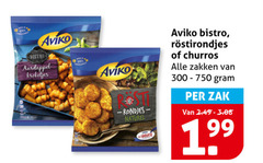 klik op dit plaatje voor een vergroting en voor vergelijkbare aanbiedingen gerelateerd aan
aviko bistro aardappel kroketjes kaasrondjes naturel variatie churros zakken 300-750 zak aviko bistro aardappel kroketjes kaasrondjes naturel variatie churros zakken 300-750 zak