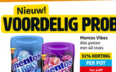  mentos kauwgom 40 gum new vibes potten stuks pot 