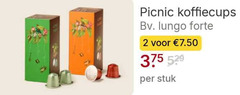  picnic koffiecups 2 lungo forte stuk 