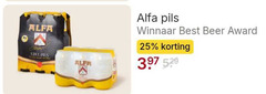  alfa blikjes bier 25 edel pils best beer award 