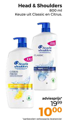 klik op dit plaatje voor een vergroting en voor vergelijkbare aanbiedingen gerelateerd aan
100 head shoulders ml classic citrus heads fresh xxl 10 100 head shoulders ml classic citrus heads fresh xxl 10