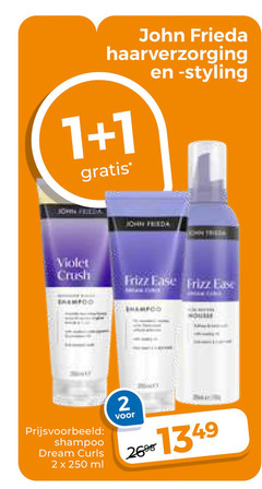 1 2 250 john frieda haarverzorging styling violet crush shampoo dream curls ml frizz fase 