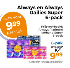 klik op dit plaatje voor een vergroting en voor vergelijkbare aanbiedingen gerelateerd aan
6 1662 always dailies super pack stuk platinum verband pak 6 1662 always dailies super pack stuk platinum verband pak