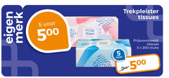  trekpleister huismerk tissues 5 200 500 merk stuks 