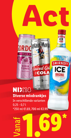  5 250 700 premium smirnoff ice original gin tonic nix18 origina spiced cola produced by captain morgan rum mixdrankjes 25 ml crisp citrus classic taste lemon 