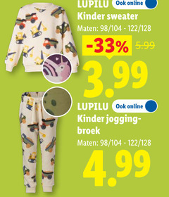  128 lupilu online kinder sweater maten 5.99 3.99 jogging broek 