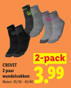  wandelsokken 2 35 46 vit wit crivit paar maten 36-45 pack 3 99 