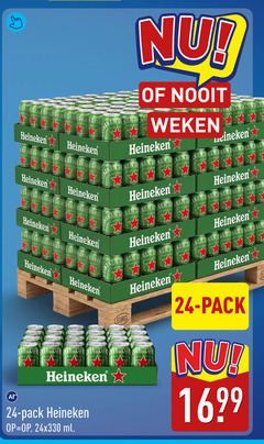  heineken blikjes bier 24 reine weken ml pack 