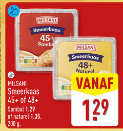  200 nutri score milsani smeerkaas 45 samba 48 naturel sambal 