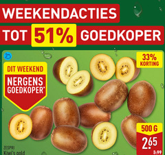  kiwi 33 500 goedkoper weekend zespri gold 3.99 
