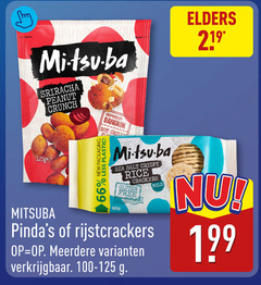  open peanut crunch mitsuba inspired by bangkok hot chill new packaging less plastic sea salt crispy 100g rice gluten free crackers rijstcrackers meerdere mild elders 