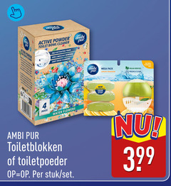  4 pur toilet bowl active powder cleaner self foam removal deep fresh cleaning ambi natural mega pack lemon mandarin clean essential dosis water flowers toiletblokken stuk new technology stop odor 
