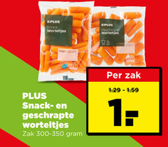  worteltjes snack geschrapte zak 