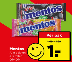  mentos snoep 3 chewy dragees fruit just natural pakken rollen nat pak 
