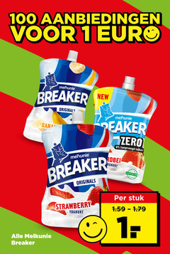  1 100 melkunie breaker originals new band speaker zero suiker aardbei yoghurt lactose free strawberry stuk 