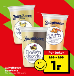  zuivelhoeve vla 1 450 romig zacht romige bekers duo vanille choco beker 