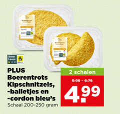  cordon bleu kipschnitzels 2 beter leven boerentrots balletjes cordonbleu schaal schalen 4 99 