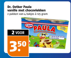  2 4 350 dr. oetker paula vanille chocovlekken pakken bakjes dr.oetker 