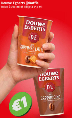  douwe egberts ijskoffie 1 250 beker ml blikje ice caramel latte boot cappuccino 