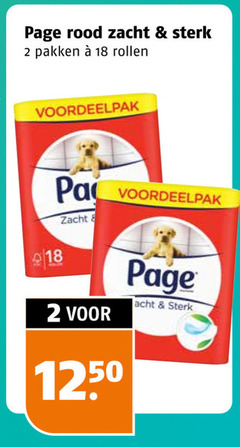  page toiletpapier 2 18 rood zacht pakken rollen 