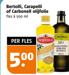  500 bertolli carapelli carbonell olijfolie fles ml bio olio vergine oliva 