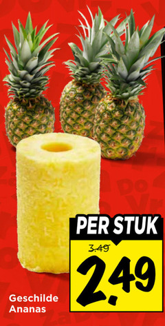  geschilde ananas stuk 