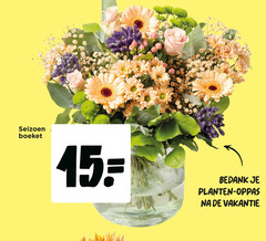  15 seizoen boeket planten oppas vakantie 