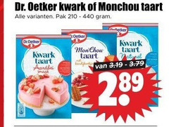  dr oetker bakmix dr. kwark monchou taart pak naturel aardbei 