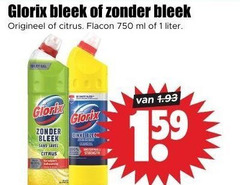  glorix bleekmiddel 1 750 bleek origineel citrus flacon ml liter gel sans blend strength 
