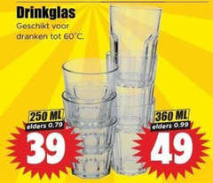  glazen 60 250 360 drinkglas dranken ml elders 