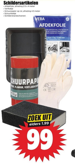  4 7 10 99 schildersartikelen afdekfolie 2.5 meter verfbakje schuurpapier rol schuurblokje schildershandschoenen pack stof vocht r afdekken meubels klussen mp mm transparante folie out plamuur verflagen gebruik stofmasker size 9 1 zoek elders 