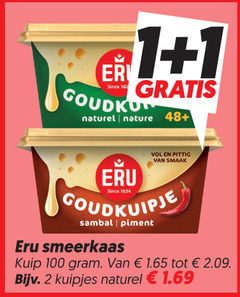  eru smeerkaas 1 2 100 naturel nature 48 since pittig goudkuipje sambal kuip kuipjes 