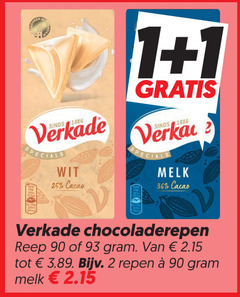  verkade chocolade 1 2 25 36 90 1886 wit melk cacao chocoladerepen reep repen 