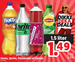  lipton fernandes fanta sprite frisdrank ice tea orange less sugar vruchten zero lemon lime natural flavours new irresistible taste sap cherry bouquet sparkling lemonade fles green dikke deka deals liter 