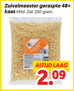  geraspte kaas 200 zuivelmeester 48 mild zak goudse laag 