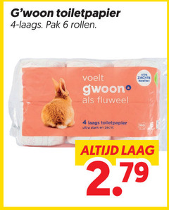  gwoon toiletpapier 4 6 160 pak rollen voelt fluweel zachte ultra zacht laag 