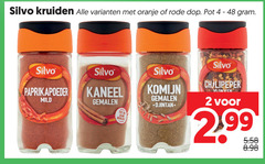  silvo kruiden 2 4 48 oranje rode dop pot paprikapoeder kaneel mild gemalen jaar komijn chilipeper vlokken 