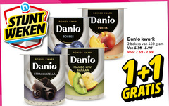  danone danio kwark 1 2 450 romige weken bosbes perzik stracciatella mango kiwi banaan bekers 
