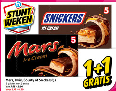  mars snickers bounty twix ijsrepen 1 2 5 weken ice cream ijs pakken stuks 3.99 