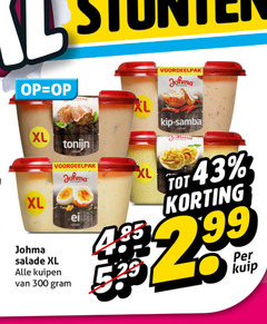  johma salade 23 300 kip samba xl tonijn ei kuip 