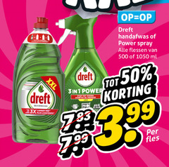  dreft afwasmiddel 1 3 50 99 500 xxl quickwash 3x langer longtemps power stop weken handafwas spray flessen ml fles 